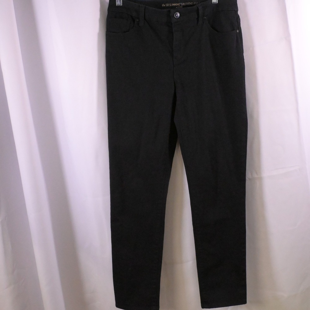 Chico's‎ So Slimming Black Stretch Girlfriend Ankle Jeans Women's 0R US 4 31x28